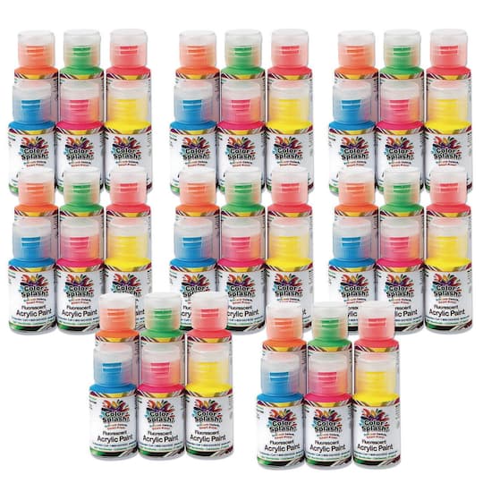 Color Splash!&#xAE; Neon 6 Color Acrylic Paint Set, 8ct.